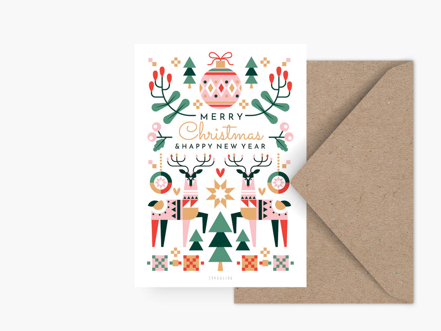 Postcard / Geometric Christmas No. 2