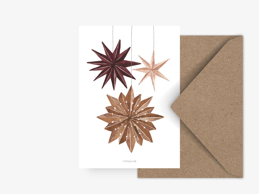 Postkarte / Paper Stars