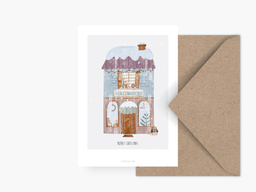 Postkarte / Winter Wonder Shops No. 6
