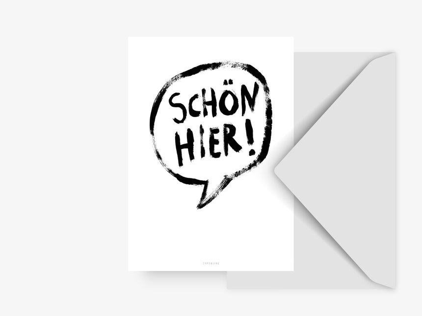 Postkarte / Schön Hier