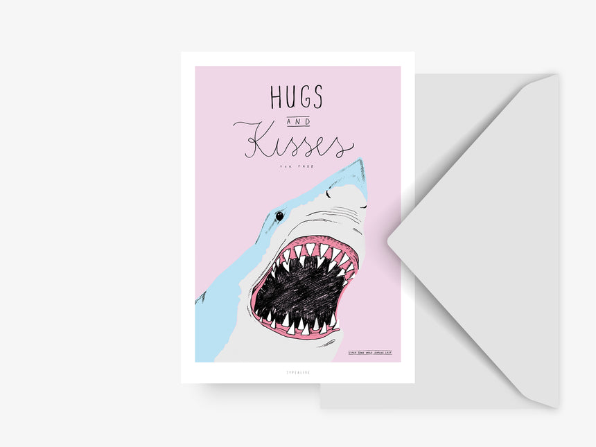 Postkarte / Hugs And Kisses