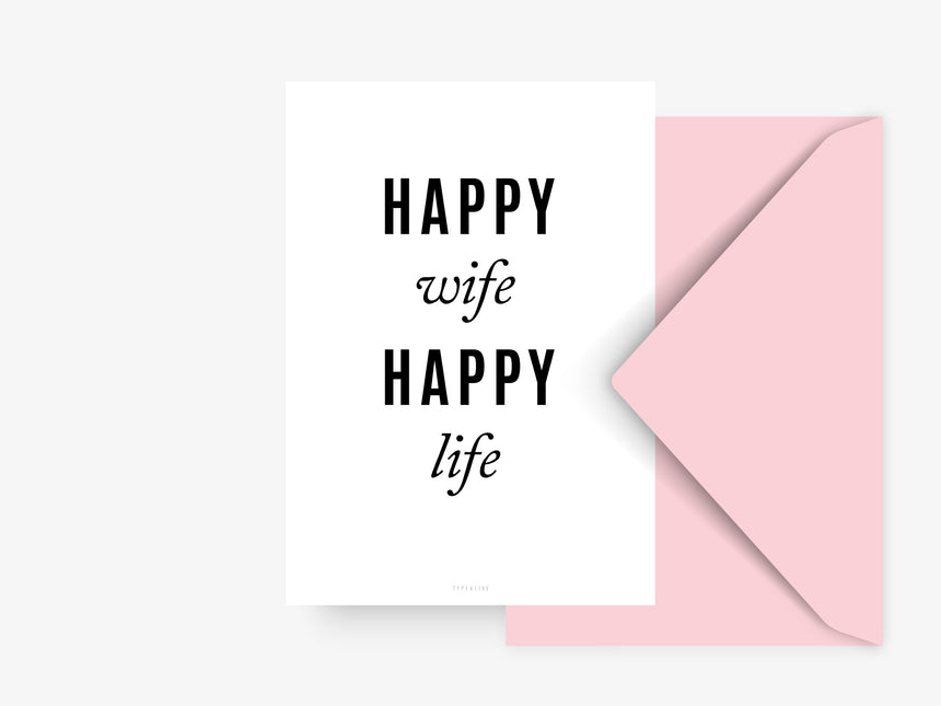 Postkarte / Happy Wife