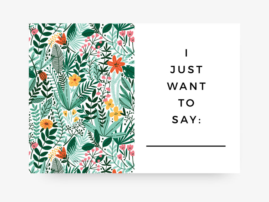 Greeting card / Want To Say